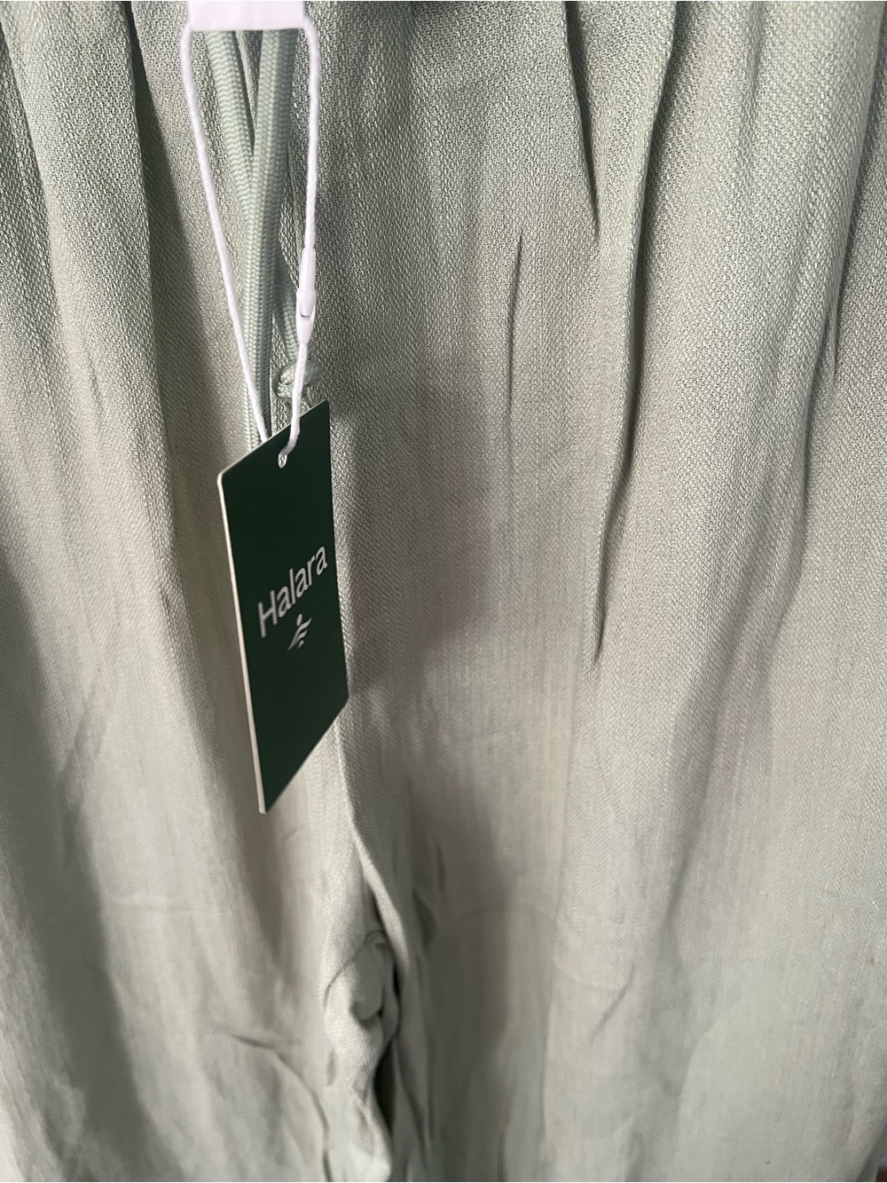 HALARA Sage Green Wide-Leg Drawstring Trousers - Picture 4 of 5